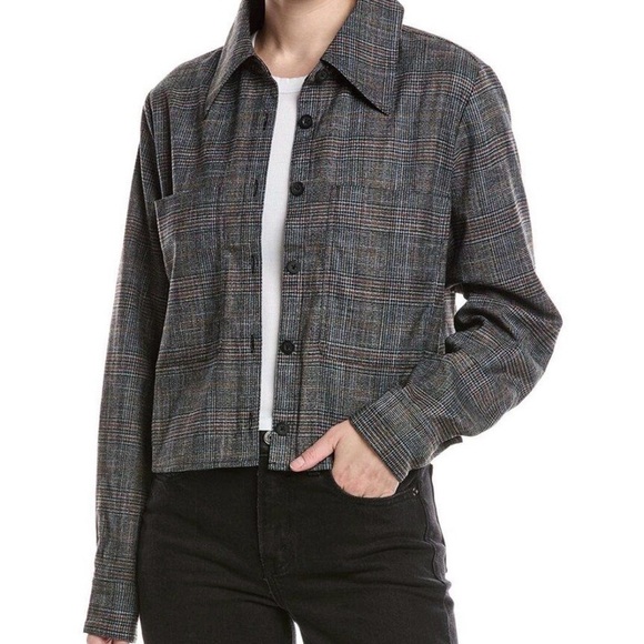 CAbi Jackets & Blazers - NWT Cabi Women's Gray Plaid Jacket Size Small